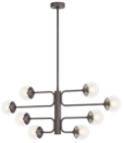 Luminaria decorativa colgante, para 8 lamparas base E12. 110–120 V, hasta 40 W (8 × 5 W). Damp Location