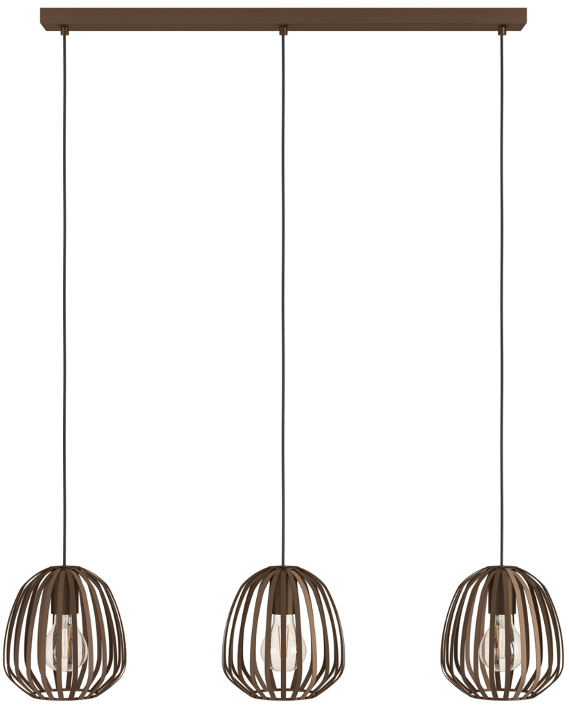 Luminaria decorativa colgante, para 3 lámparas base E27. Hasta 40 W. Dry Location