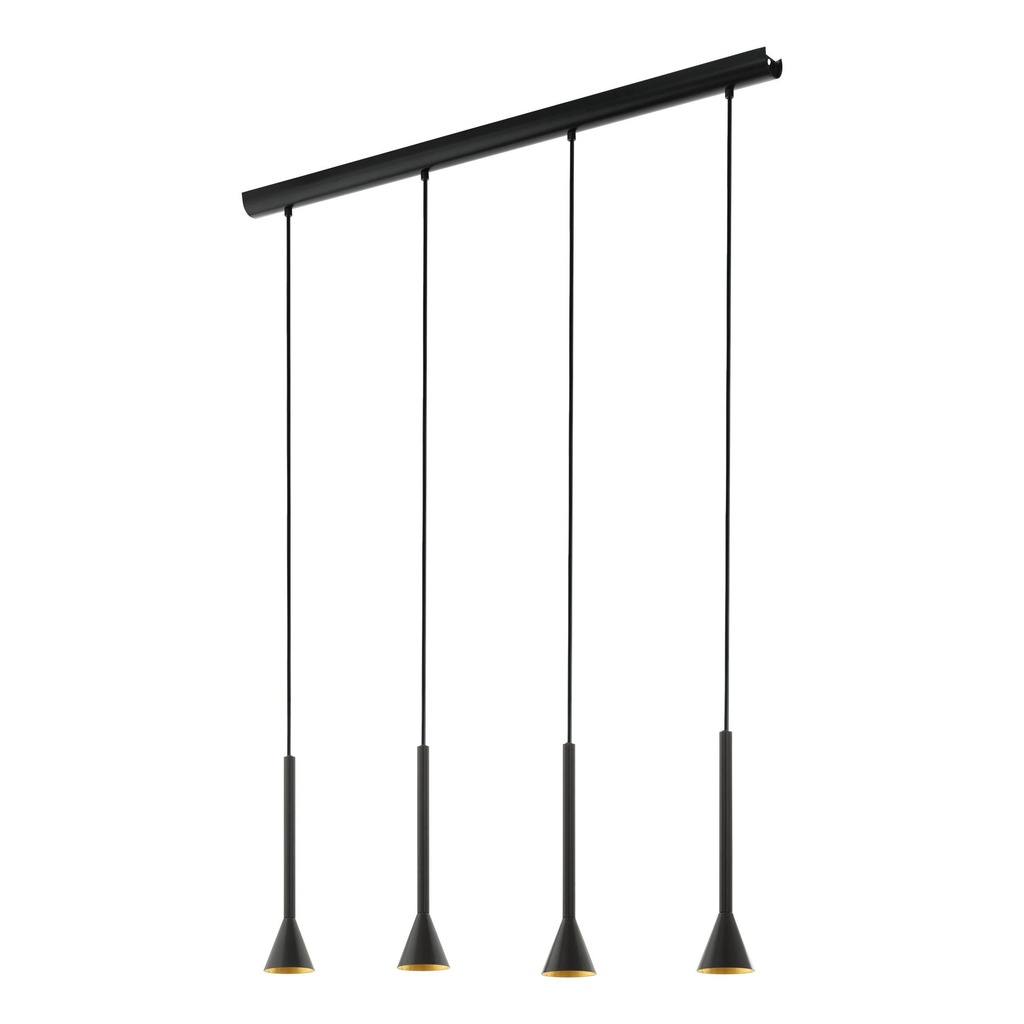 Luminaria decorativa colgante para 4 lamparas base GU10
