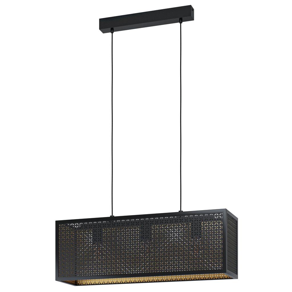 Luminaria decorativa colgante para 3 lamparas base E27