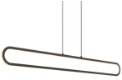 [FPD60-CC-BK] Luminaria decorativa colgante 60" de LED integrado 50W, CCT 27-30-35-40-5000K, 1700lm. Dimeable ELV. Damp Location